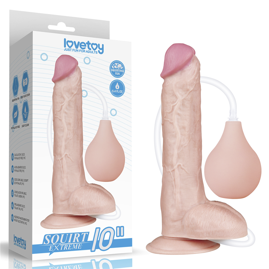 10" SQUIRT EXTREME DILDO FLESH