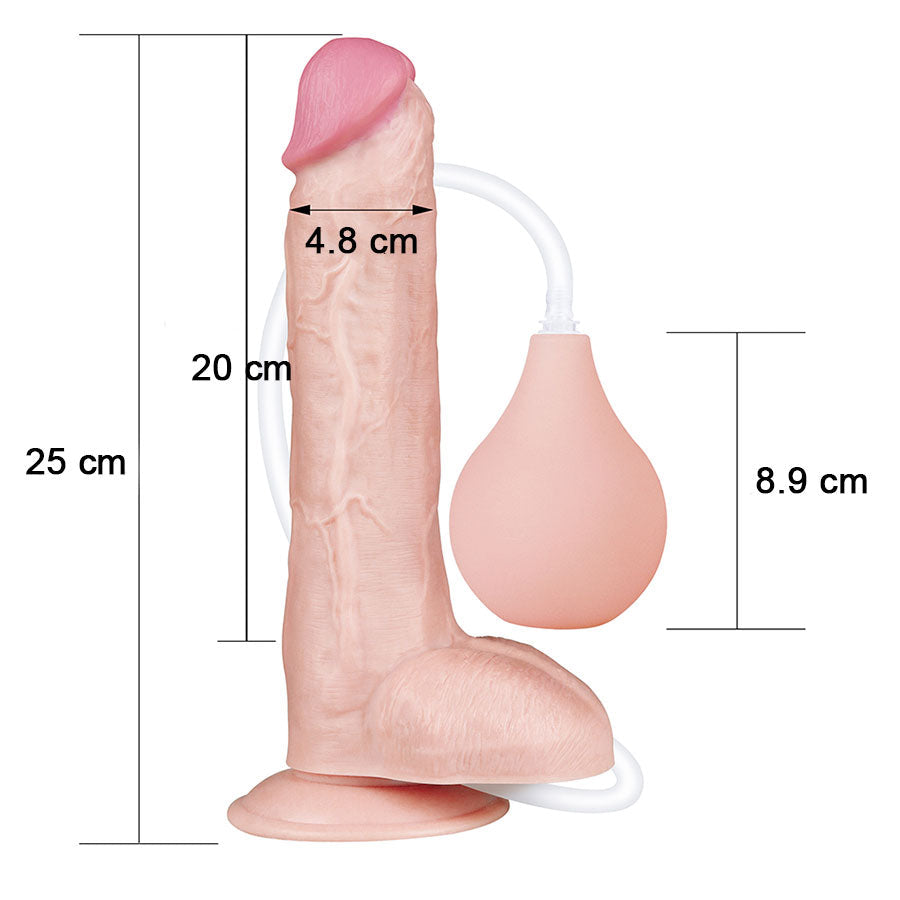 10" SQUIRT EXTREME DILDO FLESH