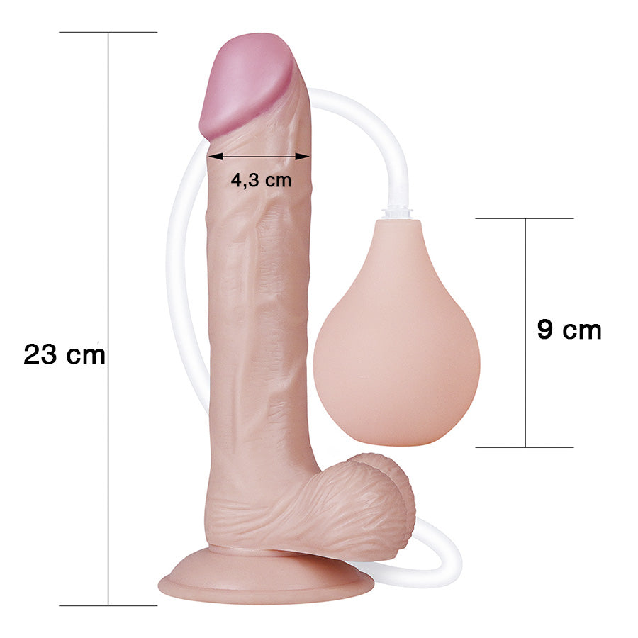 9" SQUIRT EXTREME DILDO FLESH