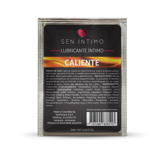 LUB INTIMO CALIENTE X 7 ML SACHET CARAME