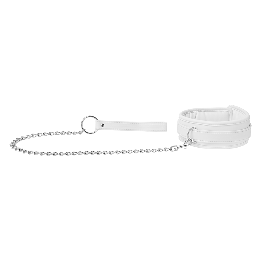 Collar With Leash White