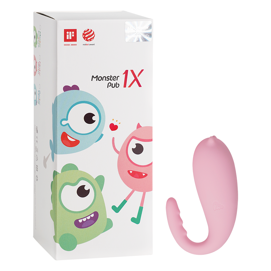 Vibrador a control remoto con APP Original Monster Pub 1x Excited Mr Devil Pink