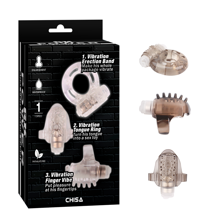 Anillos Vibradores Teasers Ring Kit Gray