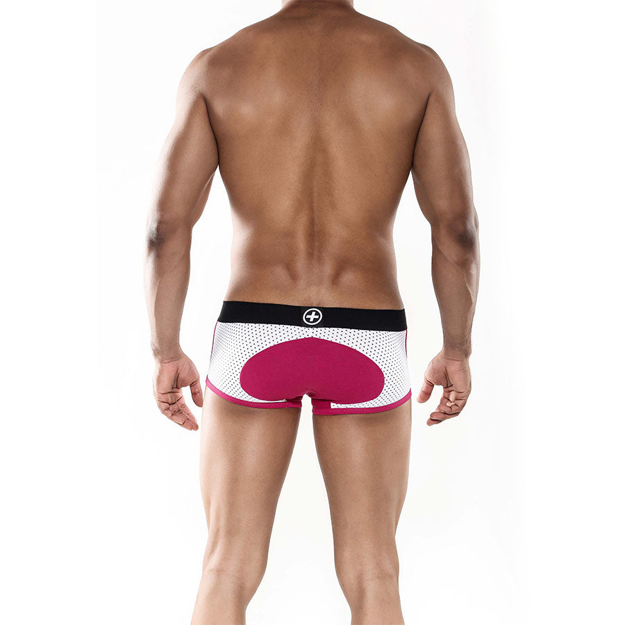 Boxer Corto Sexy Tejido En Malla Rosado