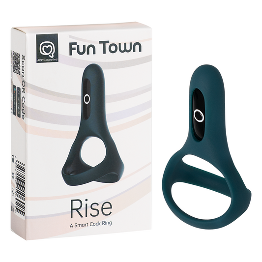 Anillo Vibrador a Control Remoto con APP Fun Town Rise Turquoise